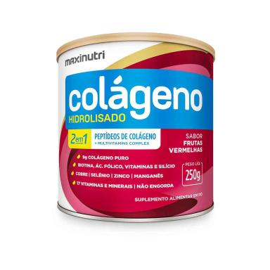 Colágeno Hidrolisado Maxinutri 2em1 Frutas Vermelhas 250g