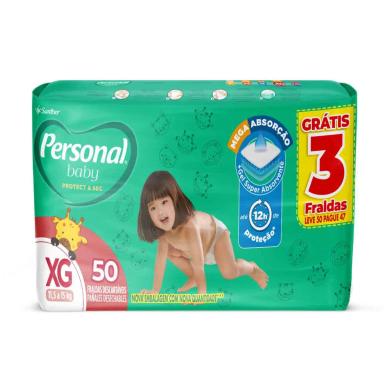 Fralda Personal Baby Protection & Sec XG 50 unidades