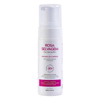 Espuma de Limpeza Facial Rosa Selvagem 150ml