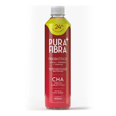 Chá de Hibisco Prebiótico Pura Fibra sabor Pitaya 400ml