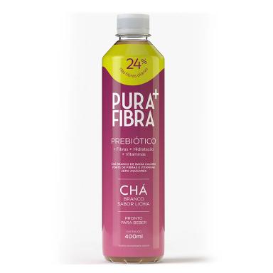 Chá Branco Prebiótico Pura Fibra sabor Lichia 400ml