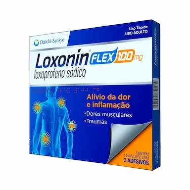 Loxonin Flex Loxoprofeno Sódico 100mg 3 Adesivos