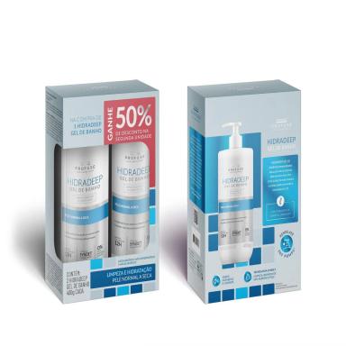 Kit Gel de Banho Profuse Hidradeep Pele Normal a Seca - 2 Unidades de 400ml cada