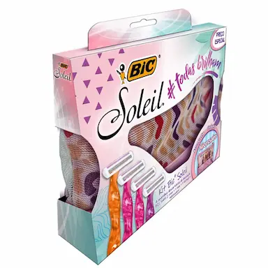 Pack Bic Soleil 4 Aparelhos Descartáveis de Depilação + Grátis Necessaire