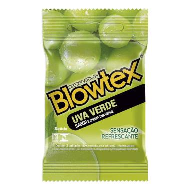 Camisinha Blowtex Uva Verde 3 unidades