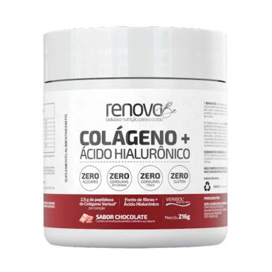 Colágeno + Ácido Hialurônico Renova Be Sabor Chocolate 216g