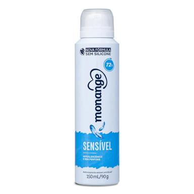 Desodorante Antitranspirante Aerosol Monange Sensível 72h 150ml