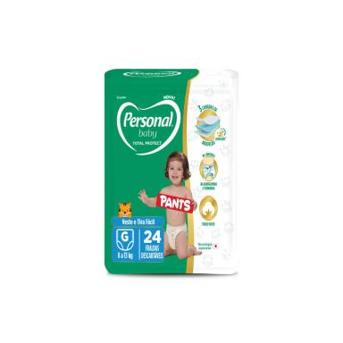 Fralda Calça Personal Baby Total Protect Pants G 24 unidades