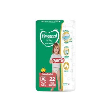 Fralda Calça Personal Baby Total Protect Pants XG 22 unidades