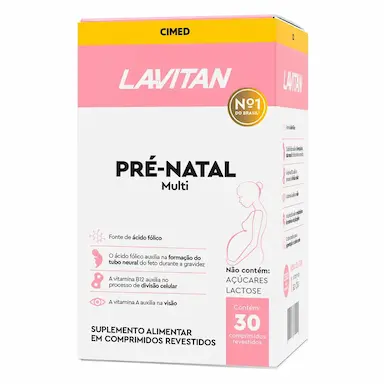 Polivitamínico Lavitan Pré-Natal Multi para Gestantes 30 comprimidos