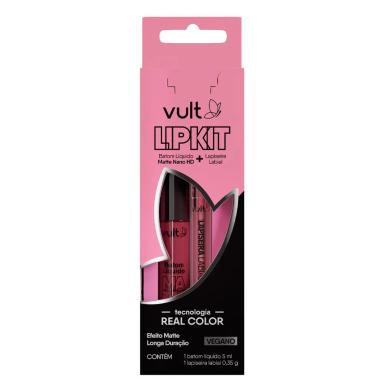 Vult LipKit Batom Líquido Matte Nano HD 5ml + Lapiseira Labial 0,35g - Malva