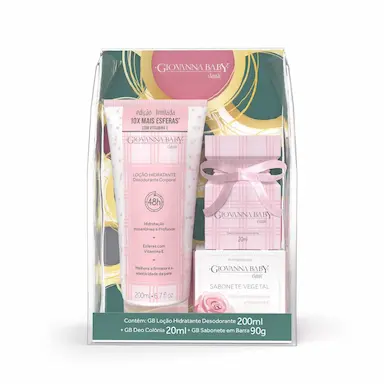 Kit Giovanna Baby Classic Loção Hidratante Desodorante 200ml + Deo Colônia 20ml + Sabonete em Barra 90g