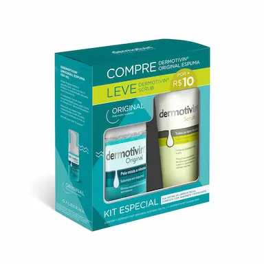 Kit Dermotivin Sabonete em Espuma Original 130ml + Sabonete Cremoso Esfoliante Scrub 60g