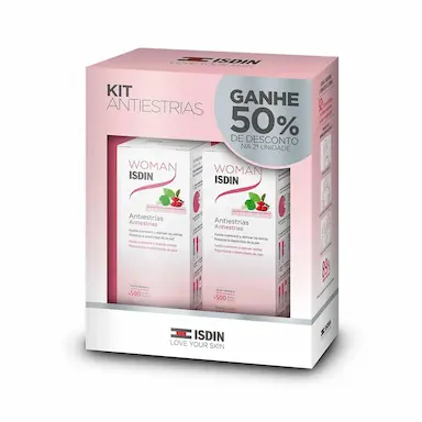 Kit Antiestrias Isdin Woman 250ml com 50% de Desconto na 2ª unidade
