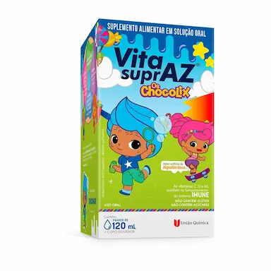 Polivitamínico Vita SuprAZ Os Chocolix Algodão Doce 120ml