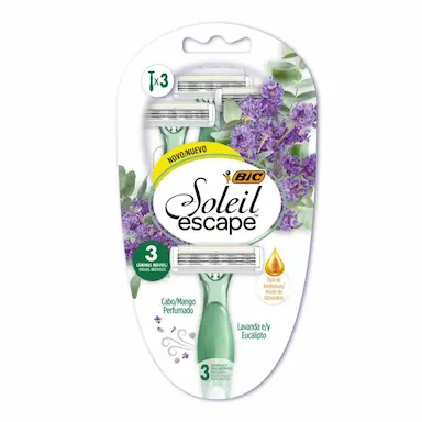 Aparelho de Depilar Bic Soleil Escape Lavanda & Eucalipto 3 unidades
