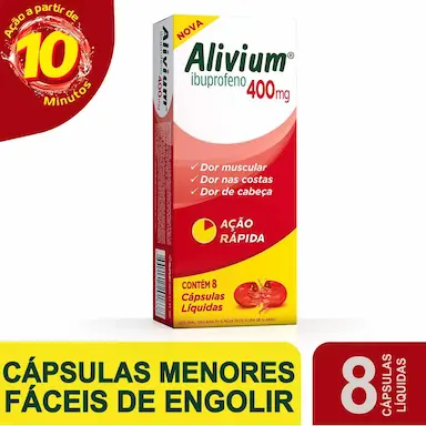 Alivium Ibuprofeno 400mg 8 cápsulas
