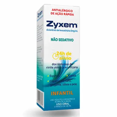 Zyxem Dicloridrato de Levocetirizina 5mg/ml Gotas 20ml