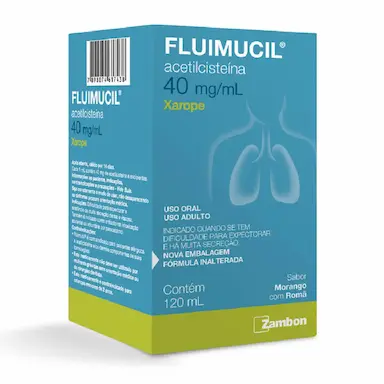 Fluimucil Acetilcisteína 40mg/ml Xarope abor Morango com Romã 120ml