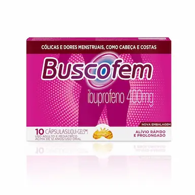 Buscofem Ibuprofeno 400mg 10 cápsulas