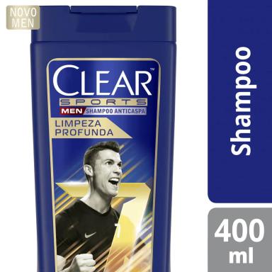 Shampoo Anticaspa Clear Men Sports Limpeza Profunda 400ml