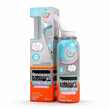 Rinosoro Jet Infantil 0,9% Descongestionante Spray Jato Suave 100ml