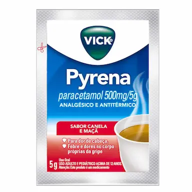 Vick Pyrena Paracetamol 500mg/5g Maçã e Canela Pó para Solução Oral 5g