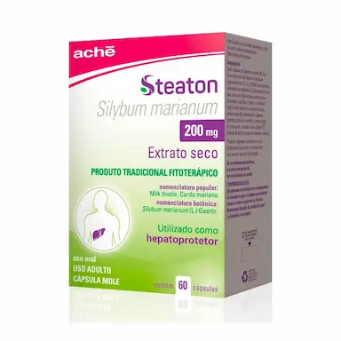 Steaton Silimarina 200mg Hepatoprotetor 60 cápsulas