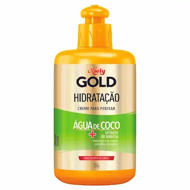 Creme de Pentear Niely Gold Hidratação Água de Coco + Extrato de Babosa 280ml
