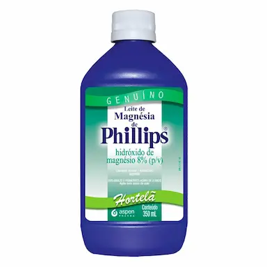 Leite de Magnésia Phillips Sabor Hortelã Suspensão Oral 350ml