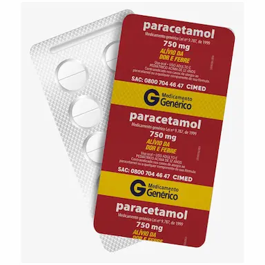 Paracetamol 750mg 10 comprimidos Cimed Genérico