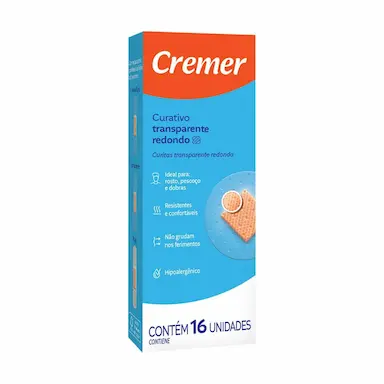 Curativo Transparente Cremer Redondo com 16 Unidades