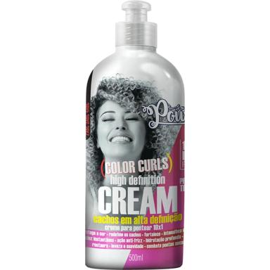 Creme para Pentear Cabelo Cacheado Soul Power Color Curls High Definition Cream 500 ml