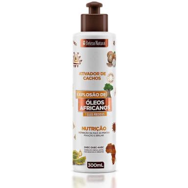 Creme Ativador de Cachos Beleza Natural Explosão de Óleos Africanos 300ml