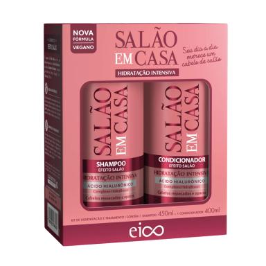 Kit Eico Salão em Casa Hidratação Intensiva Shampoo 450ml + Condicionador 400ml
