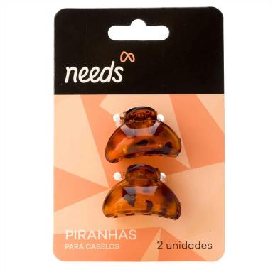 Piranha de Cabelo Mini Needs Tartaruga 2 Unidades