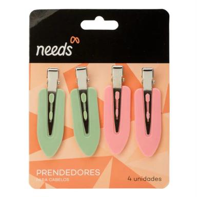 Prendedor de Cabelo Needs Conjunto Metal 4 unidades