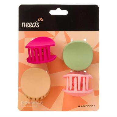 Piranha de Cabelo Needs Conjunto 4 unidades