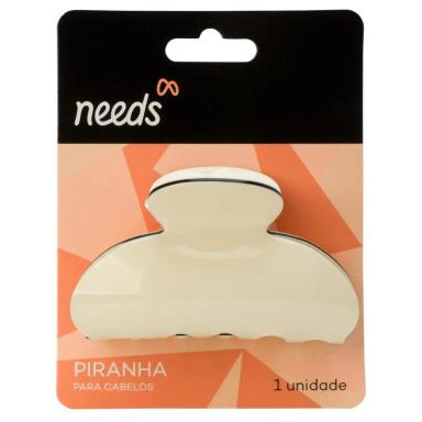 Piranha de Cabelo Needs Branca 1 Unidade