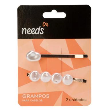 Grampo de Cabelo Needs Pérola 2 Unidades