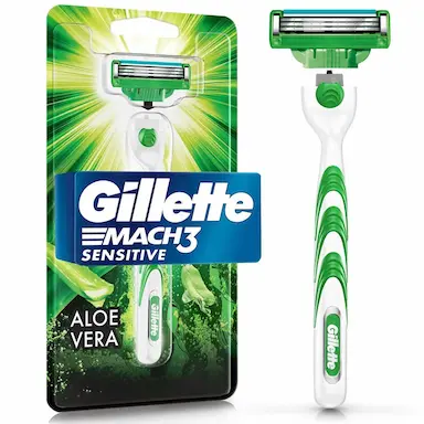 Aparelho de Barbear Gillette Mach3 Sensitive com 1 unidade
