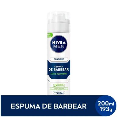 Espuma de Barbear Nivea Men Sensitive com 200ml
