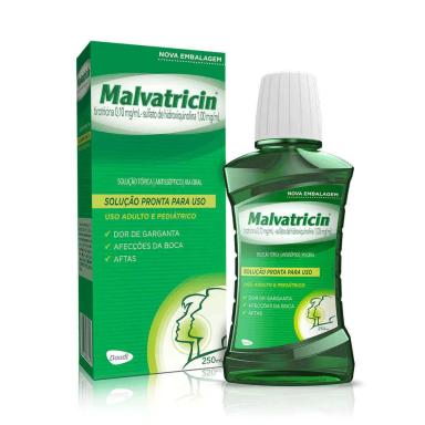 Solução Antisséptica Bucal Malvatricin PPU com 250ml