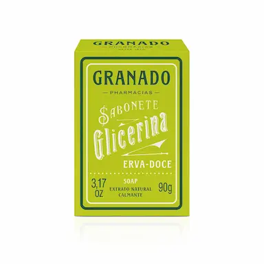 Sabonete Granado Glicerina Erva Doce em Barra com 90g