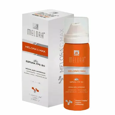 Espuma Facial de Vitamina C Melora C Max FPS 50 45ml