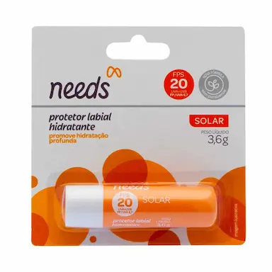 Protetor Labial Hidratante FPS 20 Needs Solar 3,6g