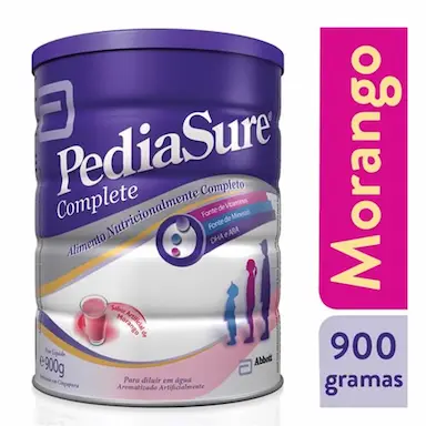 Suplemento Infantil Pediasure Complete 4 a 10 anos Morango 900g