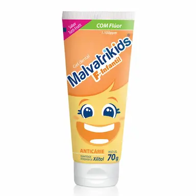 Gel Dental Malvatrikids F-Infantil Anticárie Tutti-Frutti com 70g