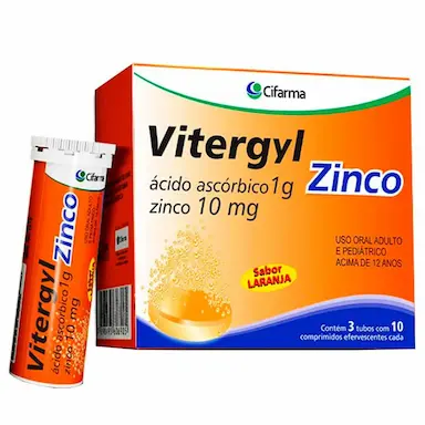 Vitamina C + Zinco Vitergyl 30 comprimidos