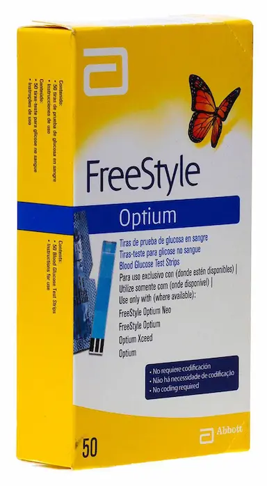 Tiras para Teste de Glicemia Freestyle Optium 50 Unidades